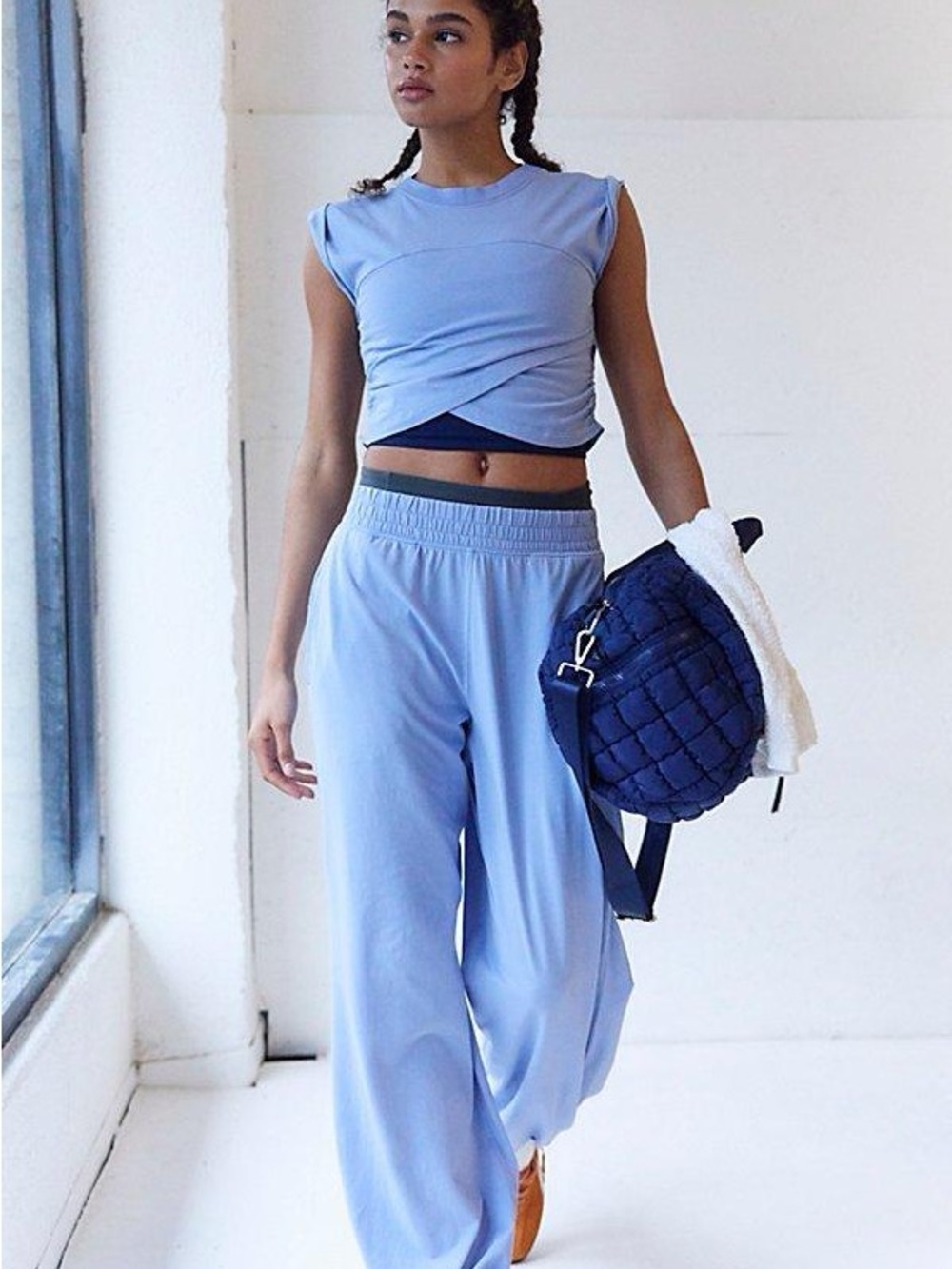 FP Movement Hot Shot Crossover Set in Denim Blue